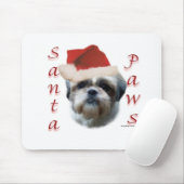 Shih Tzu Santa Paws Mousepad (Mit Mouse)
