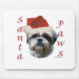 Shih Tzu Santa Paws Mousepad