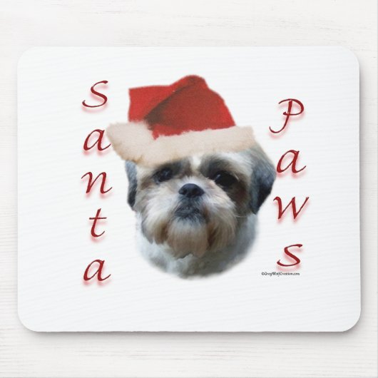 Shih Tzu Santa Paws Mousepad (Vorne)