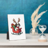 Shih Tzu Santas Schlittenfahrt Fotoplatte (Seite)