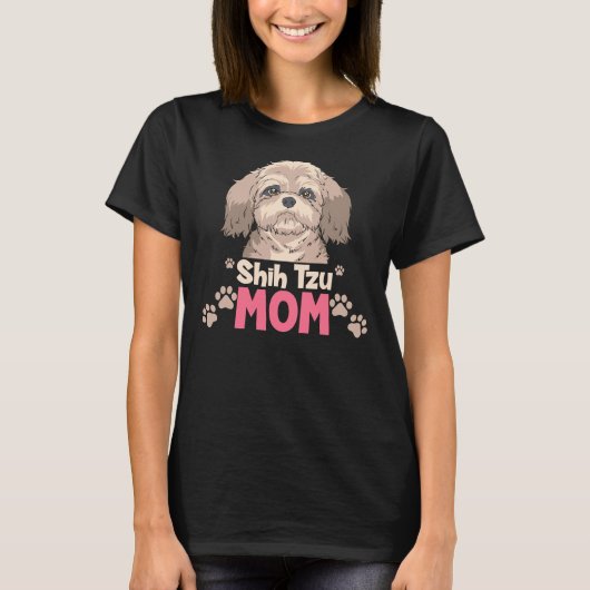 Shih Tzu Shih Tzu Mama T-Shirt (Vorderseite)