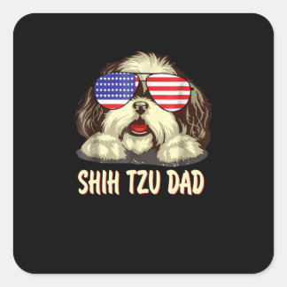 Shih Tzu | Shih Tzu Vater Gift Quadratischer Aufkleber