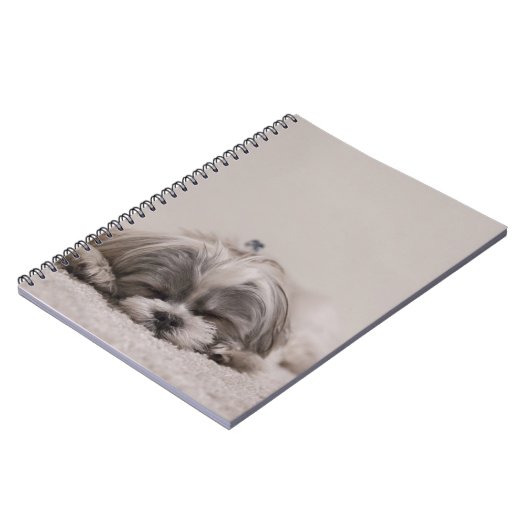 Shih tzu Sleeping Hund Notizblock (Linke Seite)