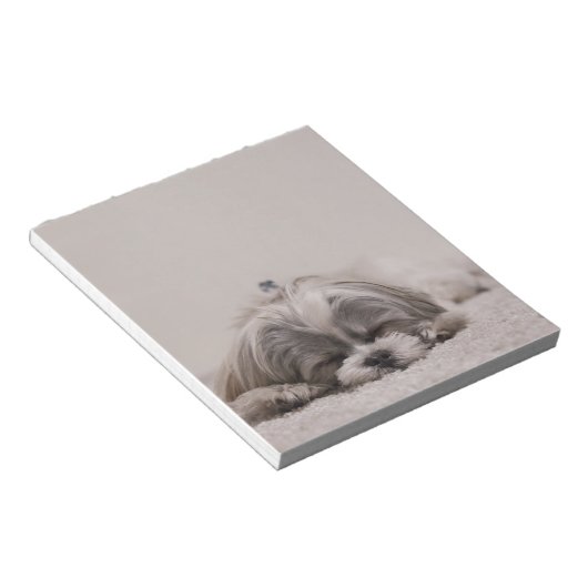 Shih tzu Sleeping Notepad , Sleeping Dog Notizblock (angewinkelt)