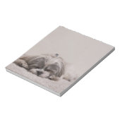 Shih tzu Sleeping Notepad , Sleeping Dog Notizblock (Rotiert)