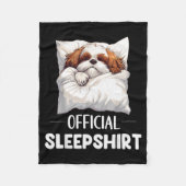 Shih Tzu Sleepshirt Cute Dog Lover Pajama Sleepwea Fleecedecke (Vorderseite)