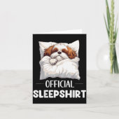 Shih Tzu Sleepshirt Süßes Hundeliebhaber-Pyjama-Sc Karte (Vorderseite)