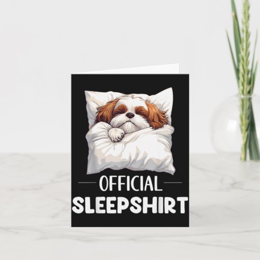 Shih Tzu Sleepshirt Süßes Hundeliebhaber-Pyjama-Sc Karte (Vorderseite)