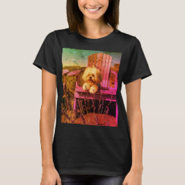 Shih Tzu Smelling the Lavander (Dog Days) T-Shirt