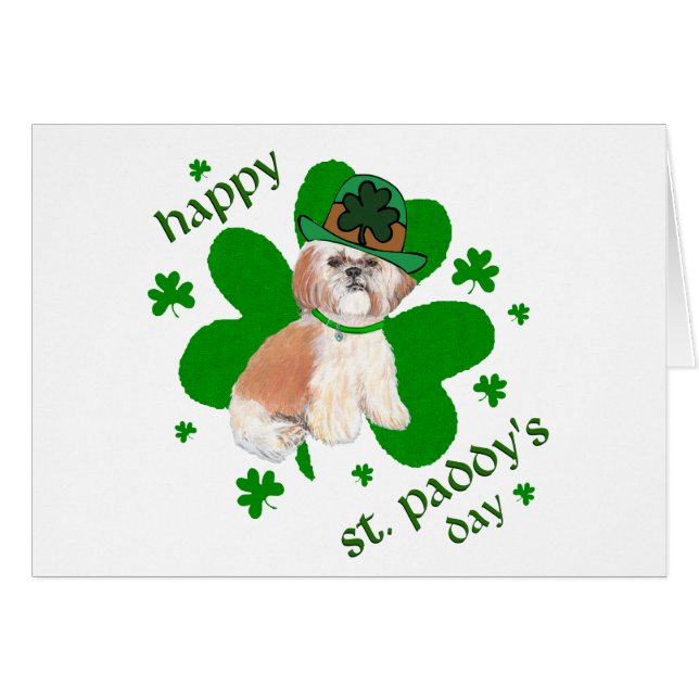 Shih Tzu St Patricks Day (Vorderseite (Horizontal))