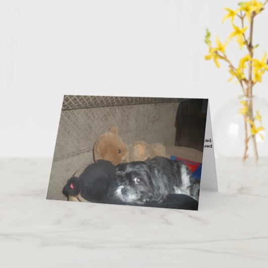 Shih Tzu Sympathy Card Karte (Gelbe Blume)
