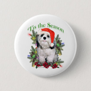 Shih Tzu 'Tis die Jahreszeit - Knopf Button