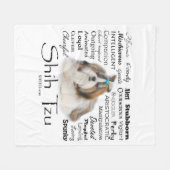 Shih Tzu Traits Fleece Blanket (Vorderseite (Horizontal))