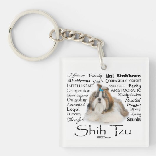 Shih Tzu Traits Schlüsselanhänger (Vorderseite)