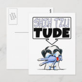 Shih Tzu Tude Postkarte (Vorne/Hinten)