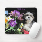 Shih tzu und Blume Mousepad (Mit Mouse)