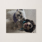 Shih Tzu und Cocker spaniel-Hundepuzzlespiel Puzzle (Horizontal)