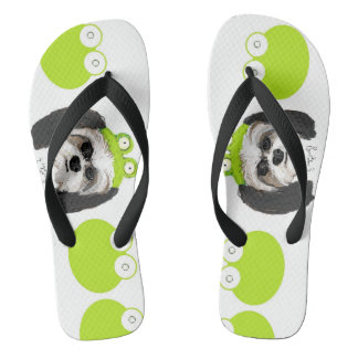 Shih Tzu und Frösche Badesandalen