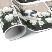 Shih Tzu und Rosen Geschenkpapier (Rolleneckpunkt)