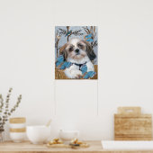 Shih Tzu und Schmetterlinge drucken Poster (Küche)