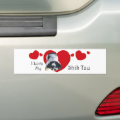 Shih Tzu Valentines Autoaufkleber (Auf Auto)