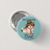 Shih Tzu Vater Button (Vorne & Hinten)