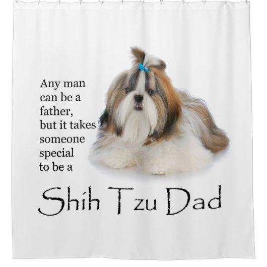 Shih Tzu Vater Duschvorhang (Vorderseite)