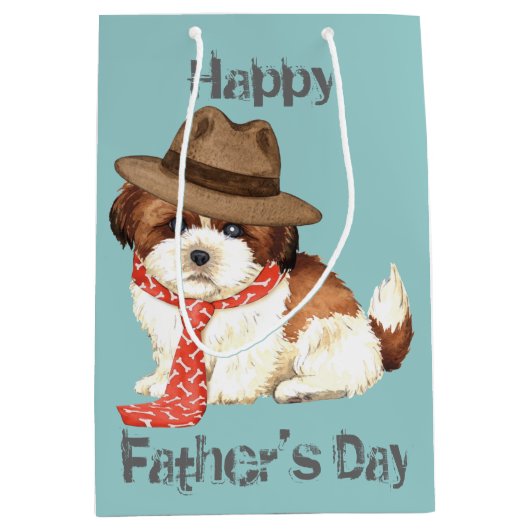 Shih Tzu Vater Mittlere Geschenktüte (Vorderseite)