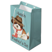 Shih Tzu Vater Mittlere Geschenktüte (Vorderseite Schrägansicht)