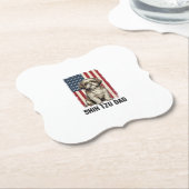 Shih Tzu Vater Patriotisches Vintage Hundeshirt De Untersetzer (angewinkelt)