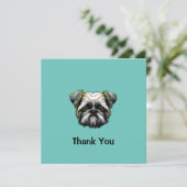 Shih Tzu Vielen Dank Einladung (Stehend Vorderseite)