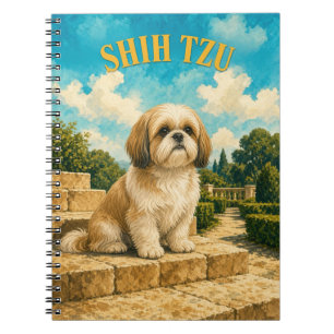 Shih Tzu, Vintage Wasserfarben-Hundekunst Notizblock