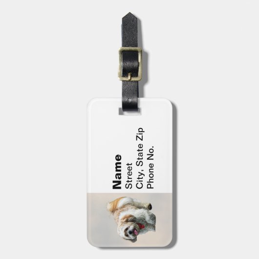 Shih Tzu Walking Gepäckanhänger (Vorderseite vertikal)