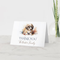 Shih Tzu Watercolor Danke-Karte