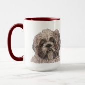 Shih Tzu Watercolor Personalisierte Mug Tasse (Links)