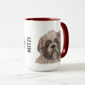 Shih Tzu Watercolor Personalisierte Mug Tasse (VorderseiteRechts)