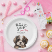 Shih Tzu Wedding Vielen Dank Pappteller (Party)