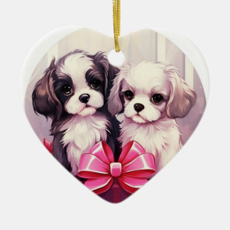 Shih Tzu Weihnachten, Hundenkengeschenk, Hundelieb Keramik Ornament