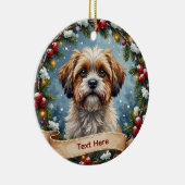 Shih Tzu Weihnachten Keramik Ornament (Rechts)