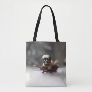 Shih Tzu Weihnachten Schnee Winter Tasche