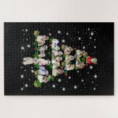 Shih Tzu Weihnachtsbaum bedeckt durch Fashlight Puzzle (Horizontal)