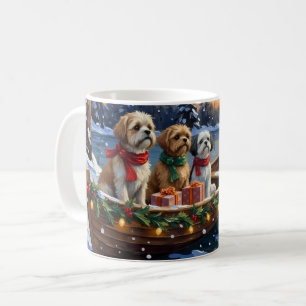Shih Tzu Weihnachtsboot Urlaub Kaffeetasse