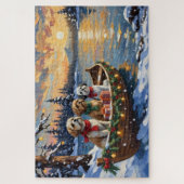Shih Tzu Weihnachtsboot Urlaub Puzzle (Vertikal)