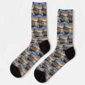 Shih Tzu Weihnachtsboot Urlaub Socken (Linkes Detail)