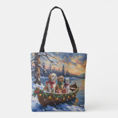 Shih Tzu Weihnachtsboot Urlaub Tasche (Rückseite)
