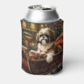 Shih Tzu Weihnachtsfeiertag Dosenkühler (Kanne Rückseite)