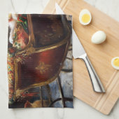 Shih Tzu Weihnachtsfeiertag Geschirrtuch (Viertel Falte)