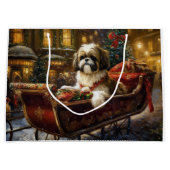 Shih Tzu Weihnachtsfeiertag Große Geschenktüte (Vorderseite)