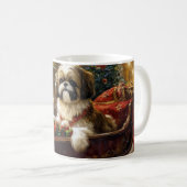 Shih Tzu Weihnachtsfeiertag Kaffeetasse (VorderseiteRechts)