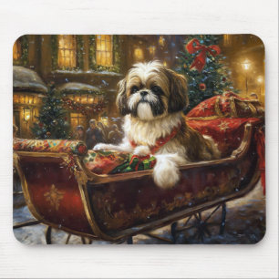 Shih Tzu Weihnachtsfeiertag Mousepad